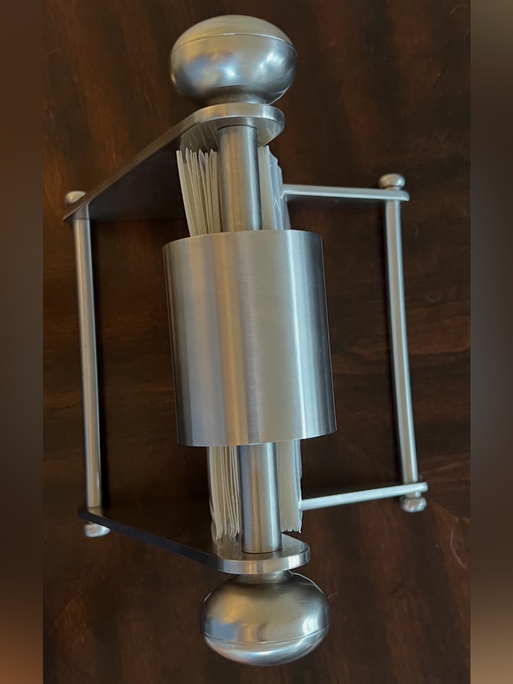 Pottery Barn Brushed Stainless Steel 4x6 Photo Folio Rolodex | Vintage - Picture 3 of 8